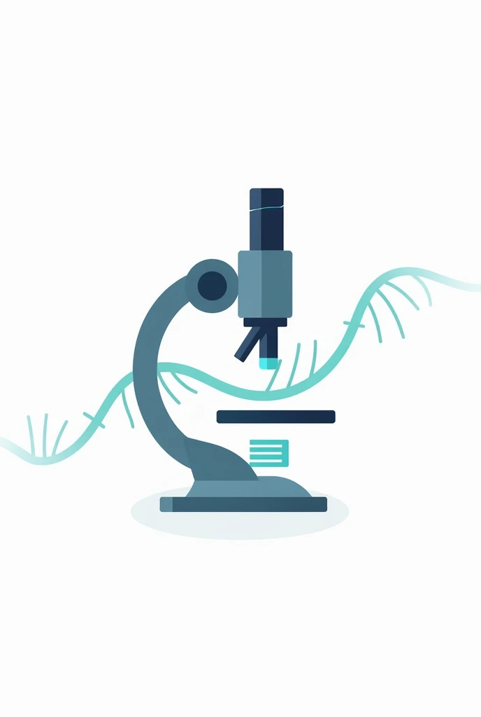 You can create a beautiful and innovative bioanalysis logo for a laboratory that contains a microscope., DNA with white background