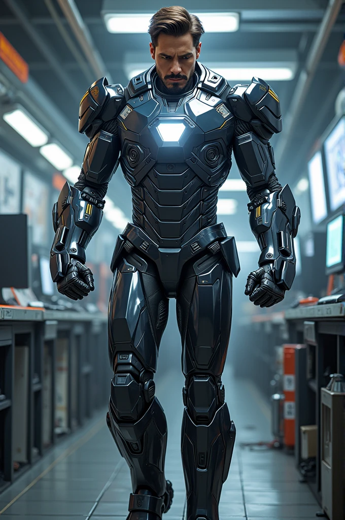 Tony stark make a suit in lab, machanical part
And code a new ai assistant
