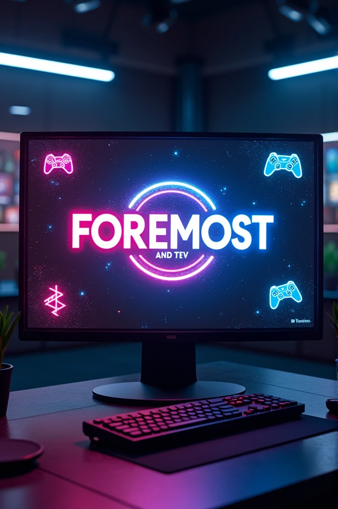 Draw a YouTube channel about games, the channel name is ForemostandtheTV.