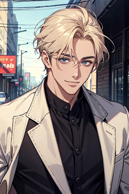 Handsome guy smile model Unkempt head