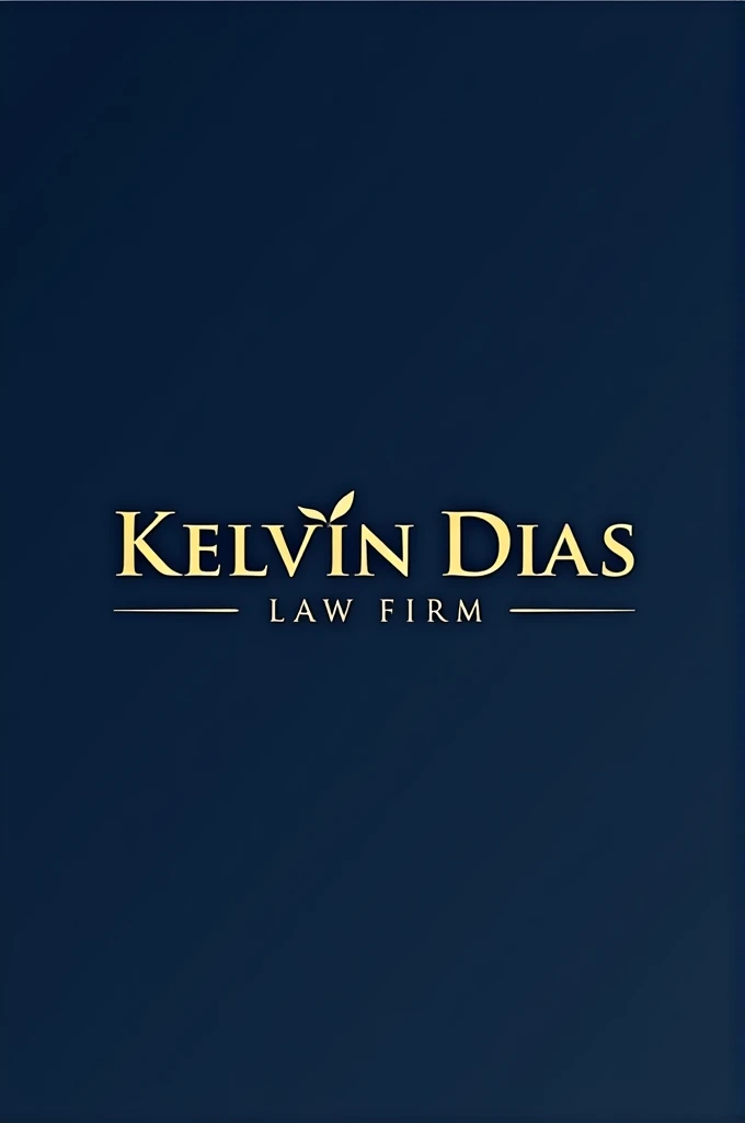 Creates a visual identity for a law firm called Kelvin Dias, with the colors blue and gold 