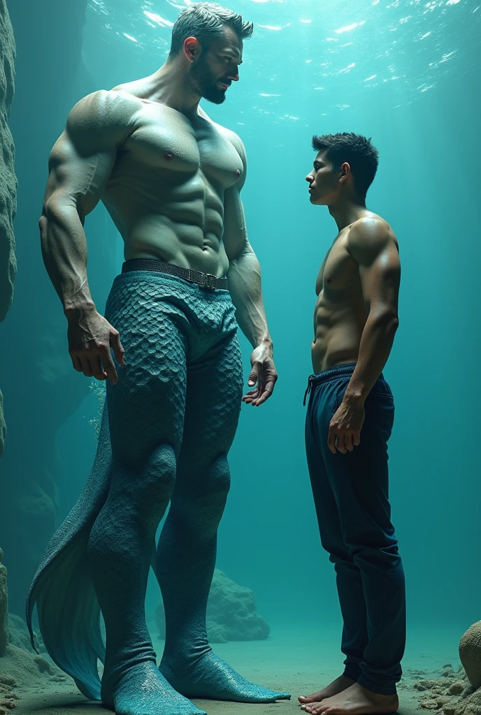 6'6 merman and 6'2 man height compare picture
