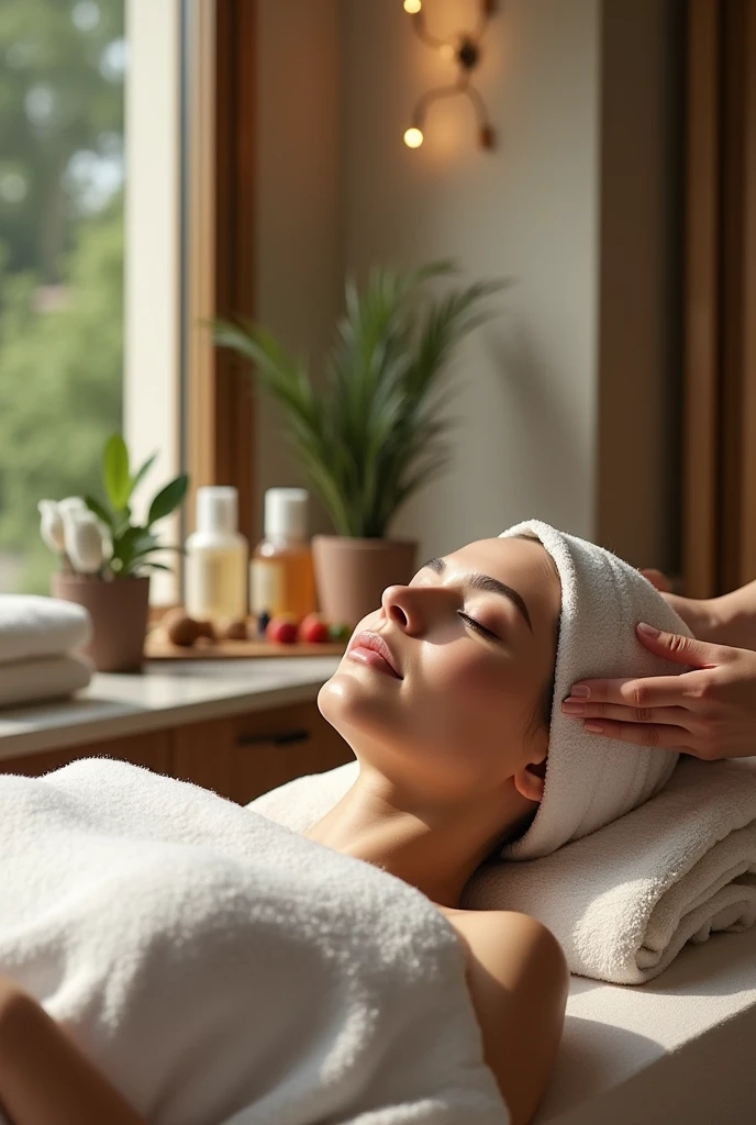 Phase 3. After being advised about our spa services, the client chooses what to do on his face..