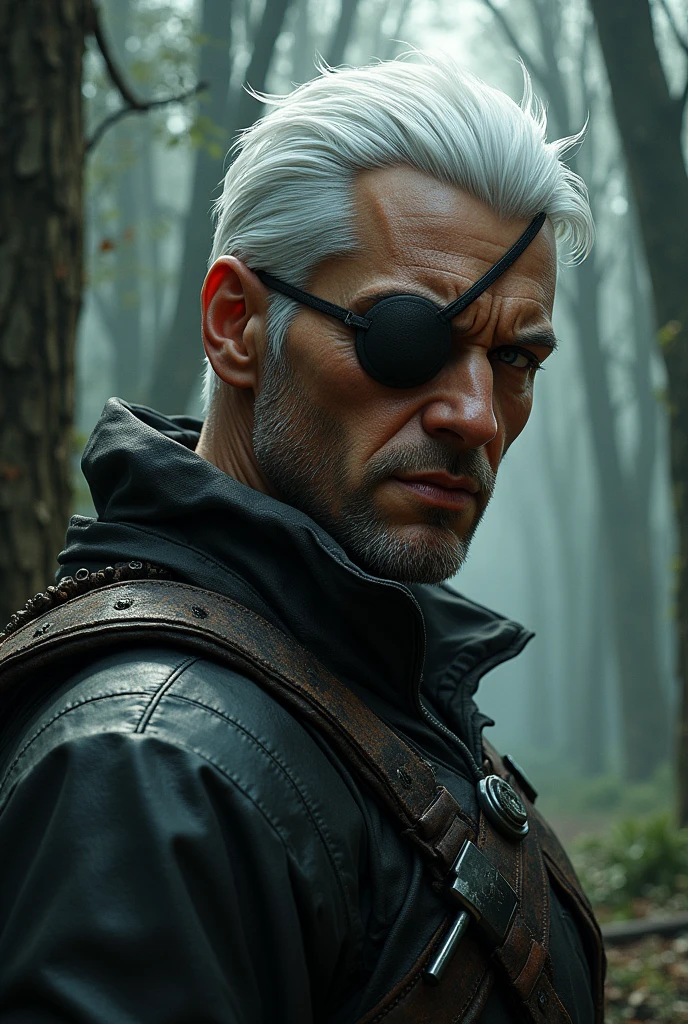 Slade Wilson Eye Patch Young White Hair Scar In Abandoned Lost Forest Background Profile Picture