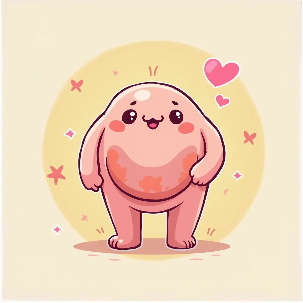 imitation of a vagina in a cartoon style