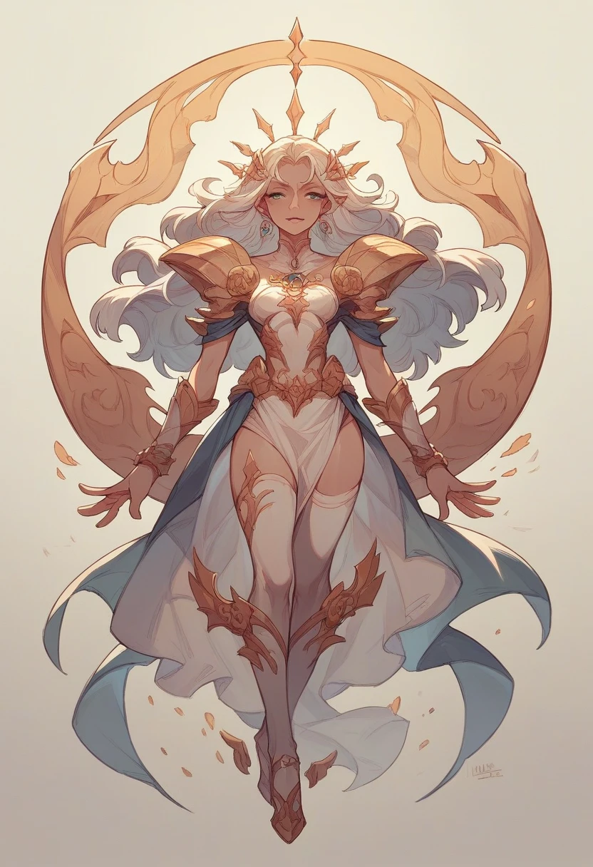 The goddess of the universe surrounded by universes
