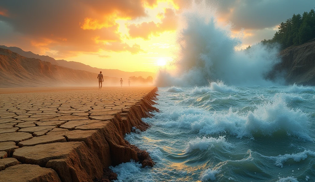 two extreme sides of drought and flood phenomenon