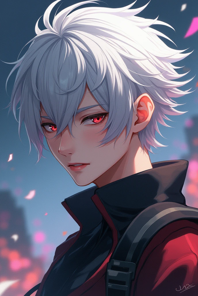 Oc for male anime character less gerenico white hair