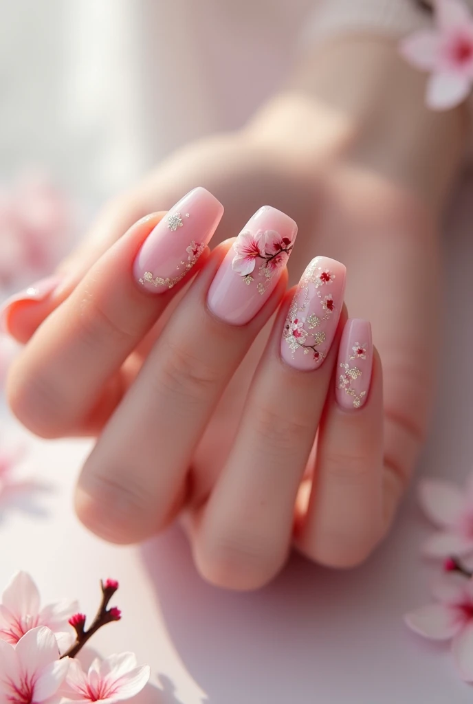 Cherry Blossom Nails