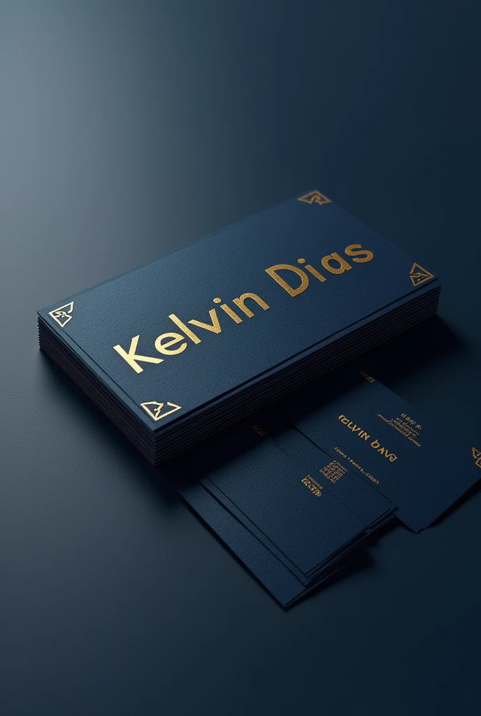 Create a beautiful business card for a law firm with the name Kelvin Dias, with the colors blue and gold give me 3 options 