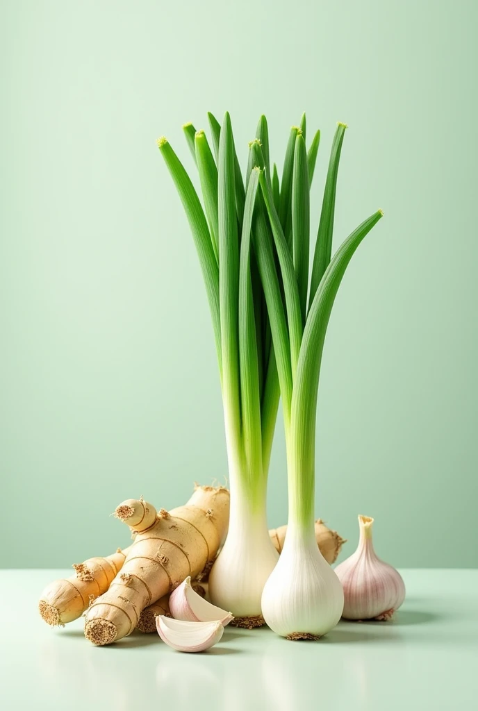 Green onion, ginger, garlic