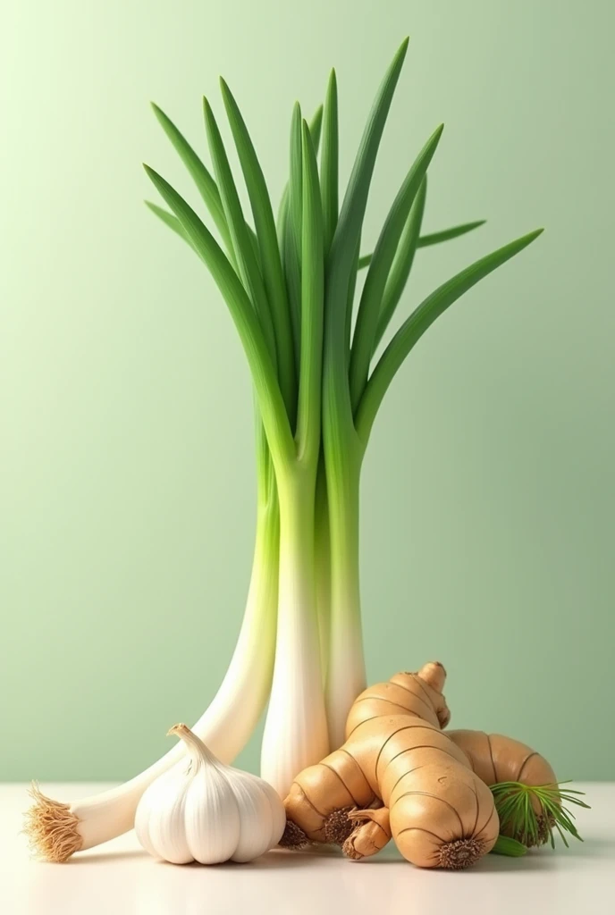 Green onion, ginger, garlic