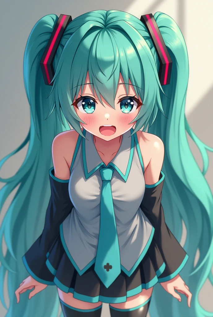 Hatsune Miku forces a boy to smell her farts
