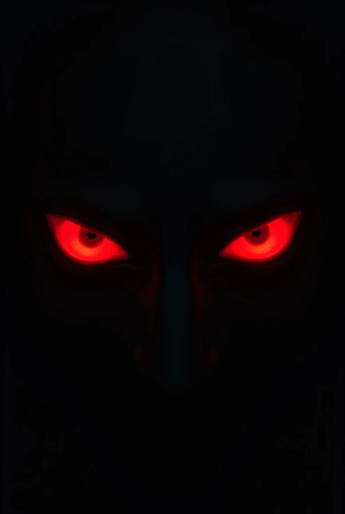 I want to create a phone wallpaper with only red eyes on a black background with size 16:9 4k quality