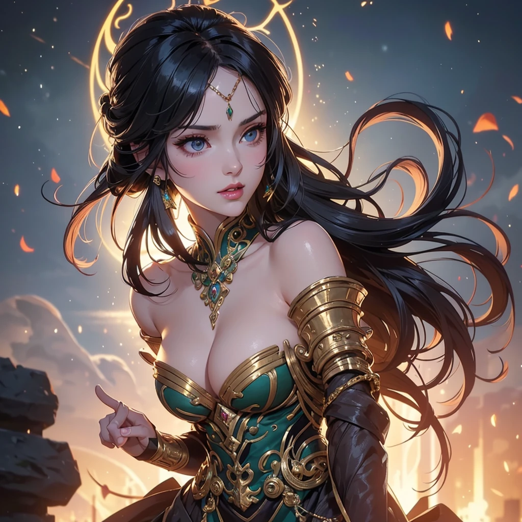 ((40k)),((Ultra Realistic))((Photo Realistic)),((HDR)),((Intricately Detailed Portrait)), ((High Quality)) ((Unreal Engine 5))((Natural Lighting))((Golden Ratio))
(( INDIAN WOMAN)). . Slender hourglass Body. Massive Boobs and Breast. Deep cleavage. Orgasmic Face. Sharp Jawline. Enchanting Eyes. Supple Lips . Makeup. Perfectly Toned Body, Brunette. Sophisticated Hairstyles. Wet Body. Gracious Looks . Cute Smile.
Emerald and Amethyst Empress Decorated Cybernatic Slit Biomechanical Mini Outfit. Sci-Fi. Gorgeous War Goddess Aura. . Mechanical Sword . Terminators. Elaborate Headgear
Nonchalantly Posing. Dynamic Views. Dynamic Angles. Dynamic poses. Glaring at Camera. Accentuated Curves. Arched Pose. Sophisticated Hairstyles. Bokeh.
Zoomed in. Close Up View. . Orgasmic Face. Pleasurable Face. Ultra Wide Angle Lens
Glowing energy by alphonse mucha
Sophisticated Diablo Art
Brightly Illuminated
Beautiful Mechanical City Landscape
Dragon fire
