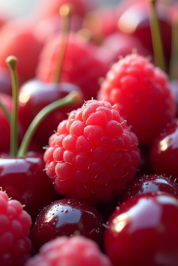 Create an image of raspberry cherry