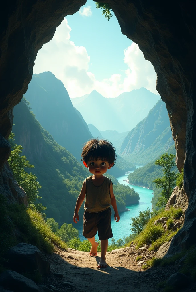 Son from cave