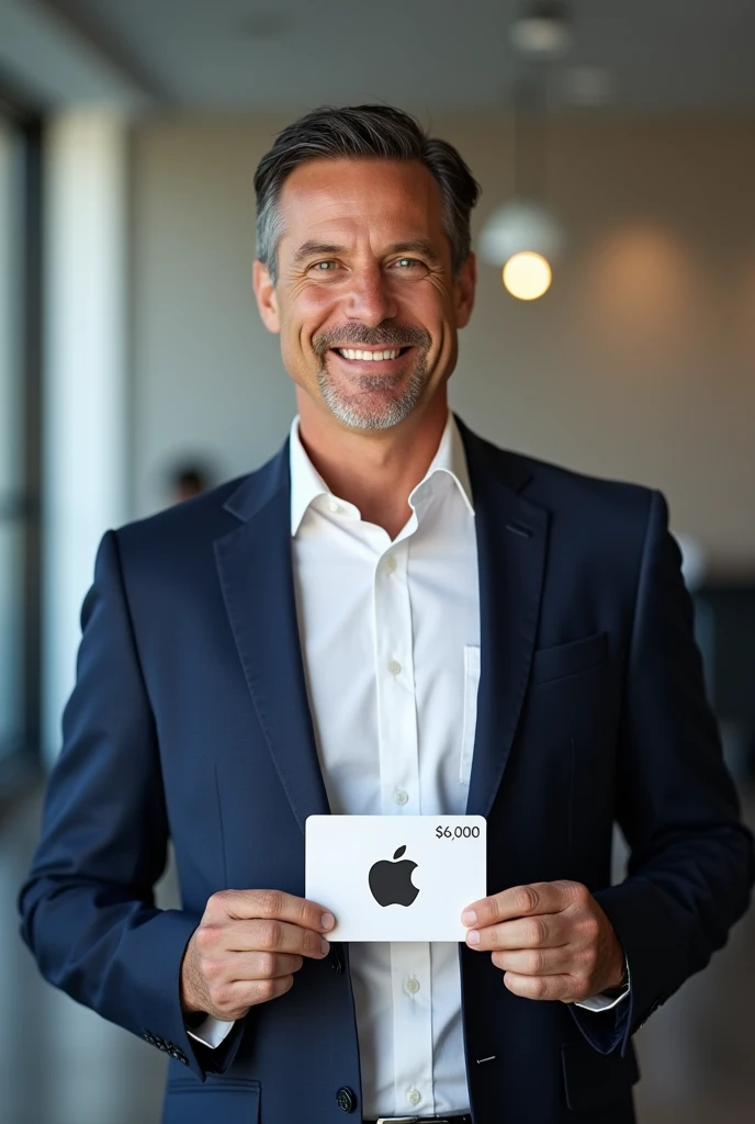 Name: John Anderson
Occupation: Logistics Manager at Anderson Freight Solutions
Company: Anderson Freight Solutions
Location: Houston, Texas, USA
Holding apple gift card with a value of 6000 dollars
