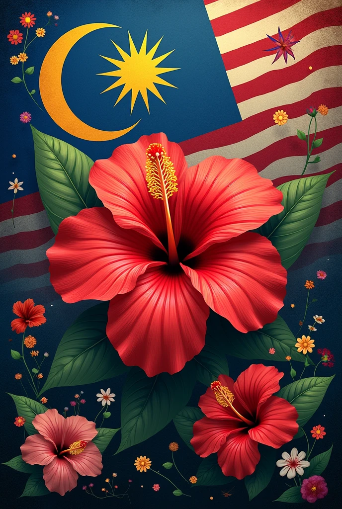 Hibiscus, Malaysia flag, nama ILAH