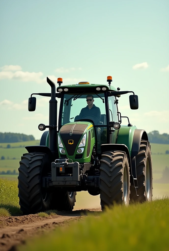 Badlo ke uper hmt5911 tractor h jispe turbon wala admee betha h