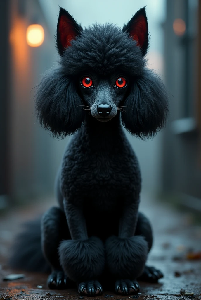 A vampire poodle with fox ears