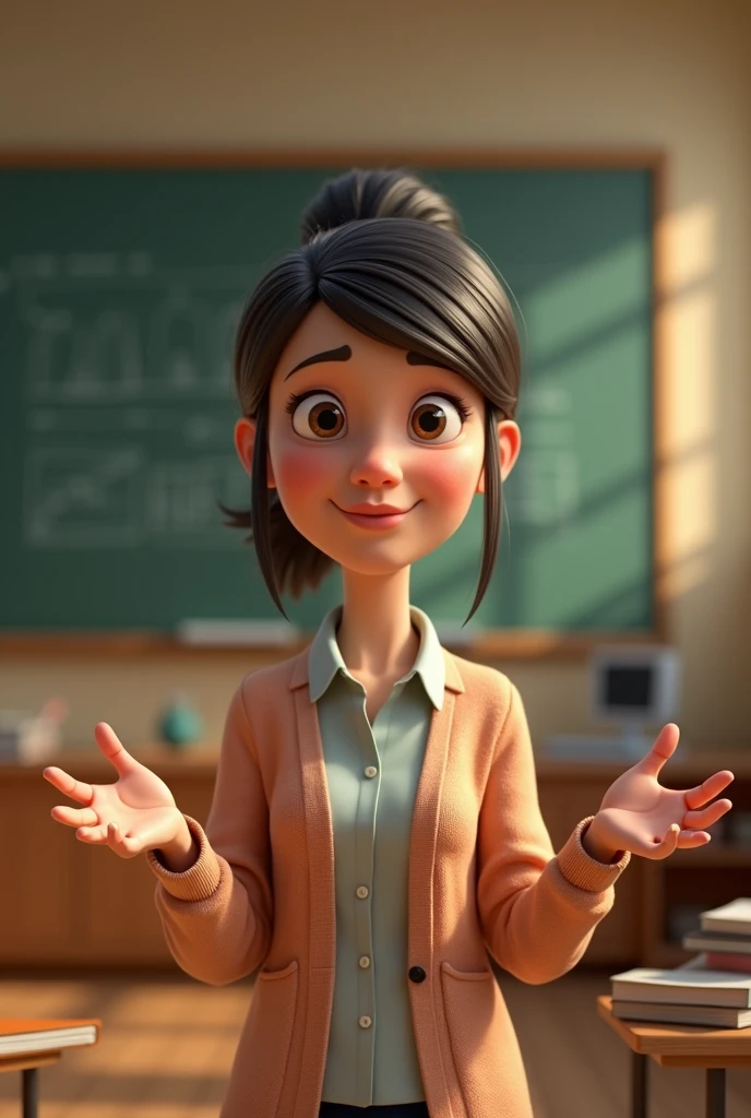 Now make a virtual teacher ask something to the
