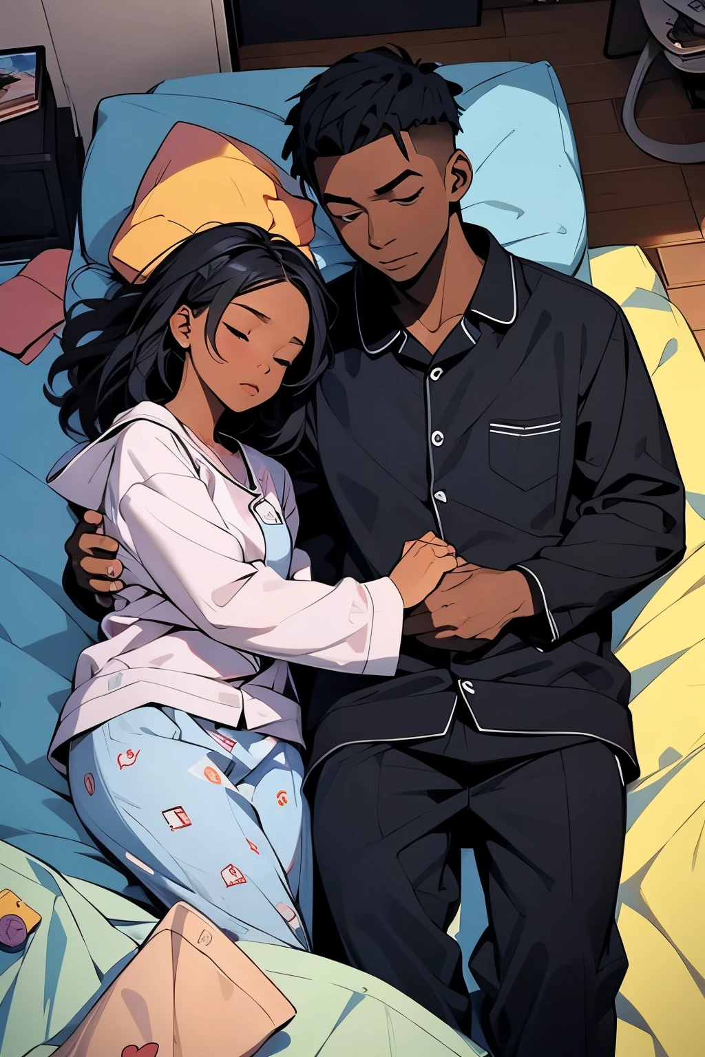 just a gaming black couple that like to sleep a lot ,pajama