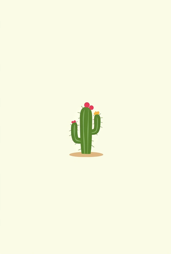 simple cactus icons, cartoon drawing, minimalistic