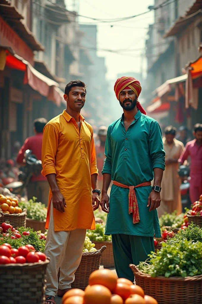 ronaldo and shahru khan selling vegetables in indian streets