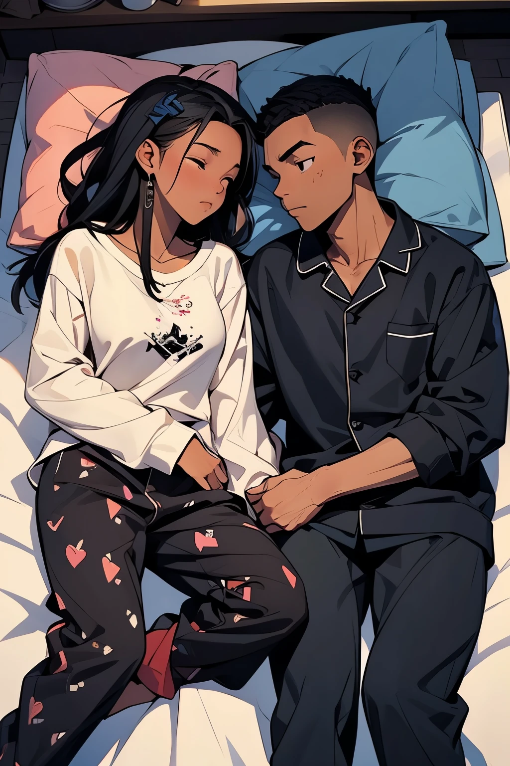 just a gaming black couple that like to sleep a lot ,pajama