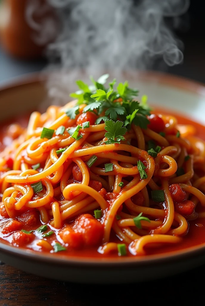 Eat chili all over my noodles 