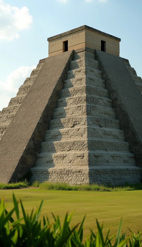 Close-up of the Cahokia pyramid which is now an archaeological site