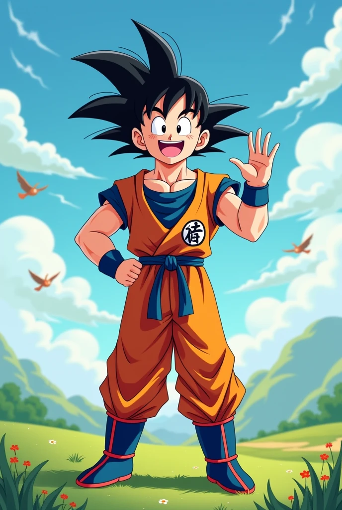 Goku wishing you a good Sunday 