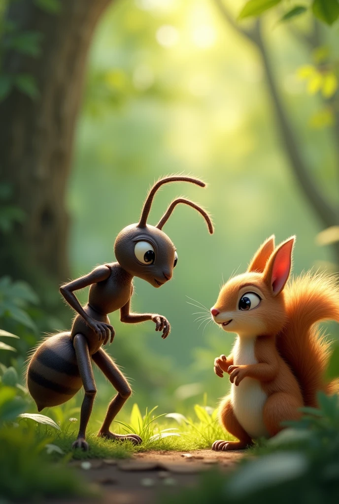 But Ant shook his head, "It's important to be prepared, squirrel. Hard work now means I won’t have to worry later."
