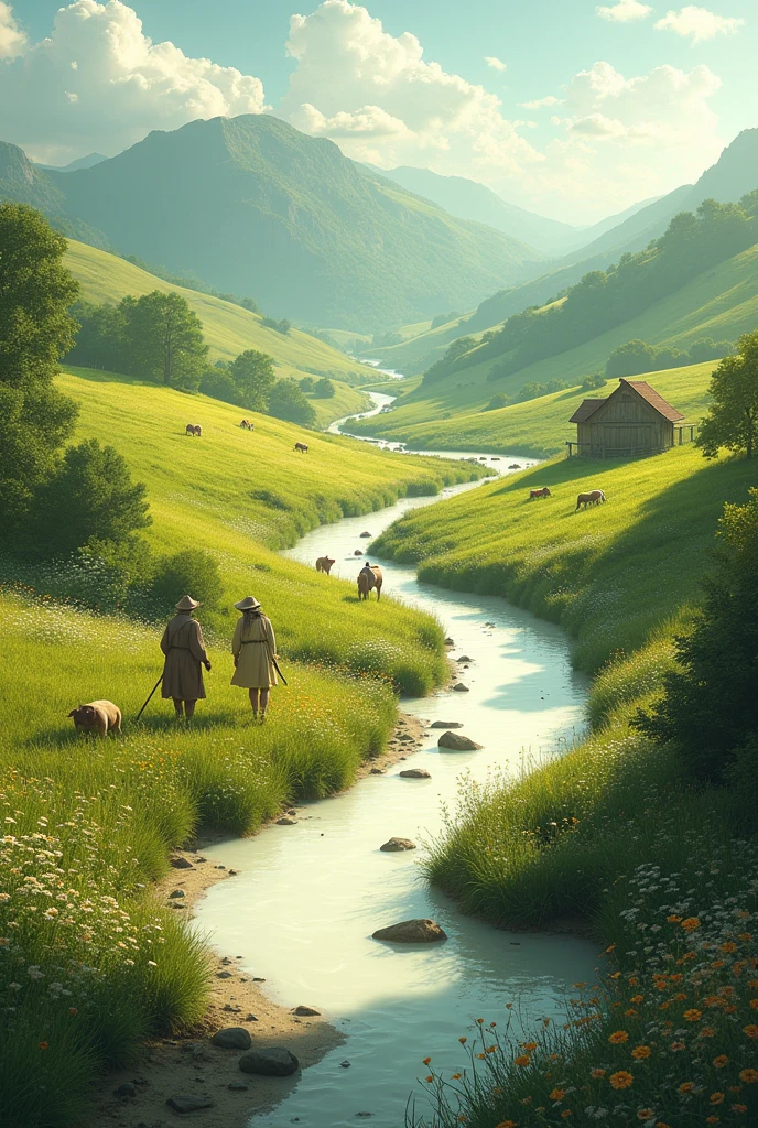 Land flowing milk river

