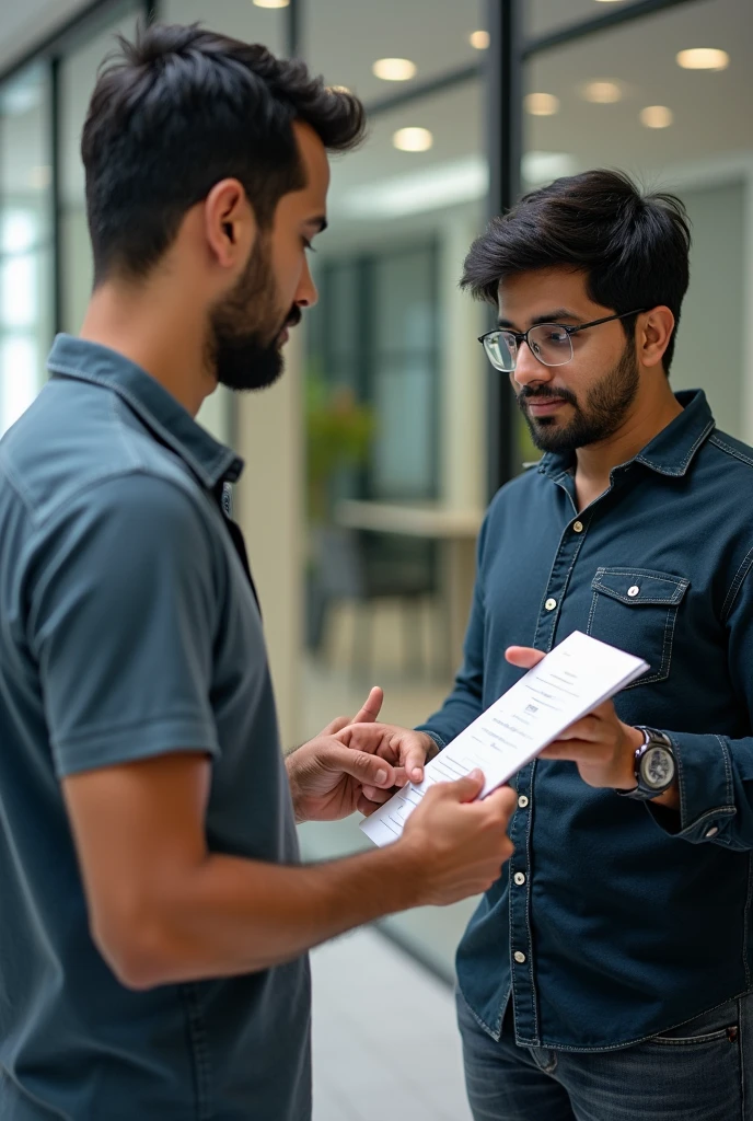 Pictures of Amit and Sanjay as evidence of improvement or change, such as them successfully completing tasks or acquiring new skills.