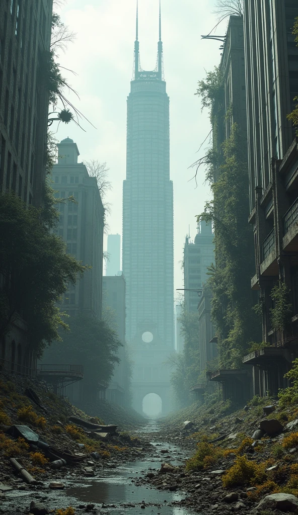 Destroyed and deserted metropolis