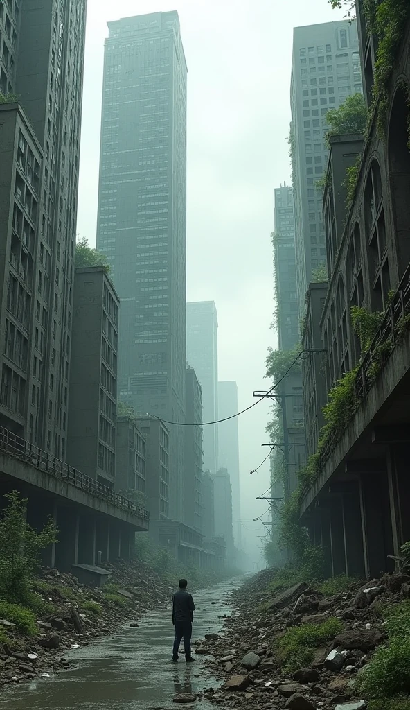 Destroyed and deserted metropolis