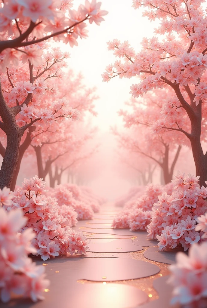 Design inspired by cherry blossom and rose gold I don't want women or people or animals
