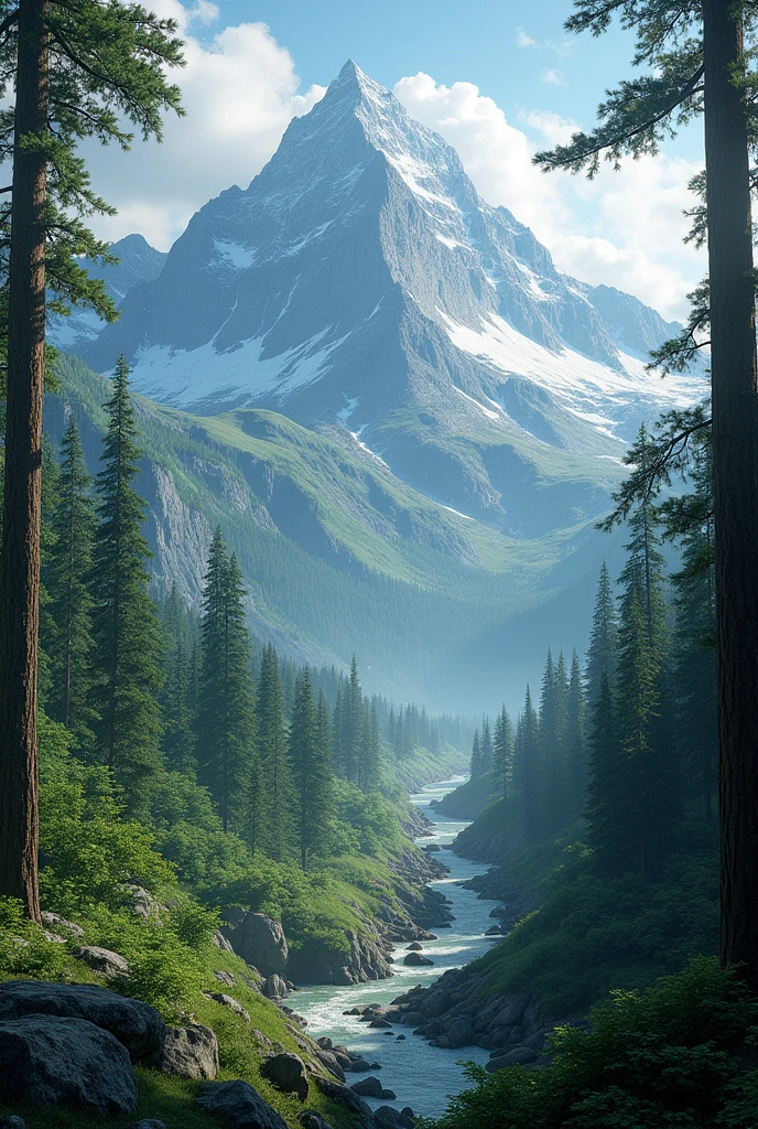 The mountain chain and the endless chain of towering trees. There was a sense of life here