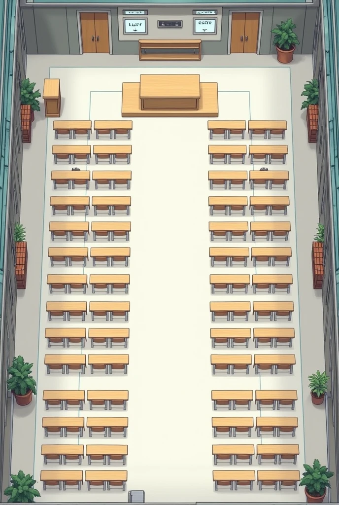 convention room plan for 200 people school format