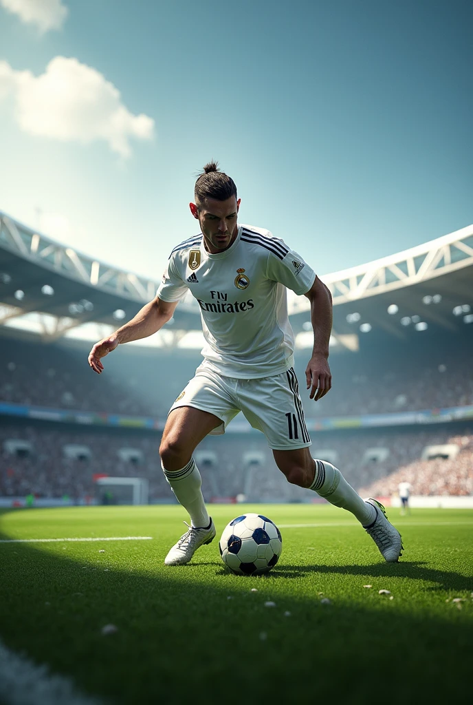 Garet Bale player at the Santiago Bernabeu 