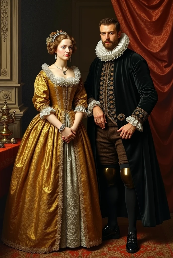 Old fashion Europe 1560 s beautiful couple