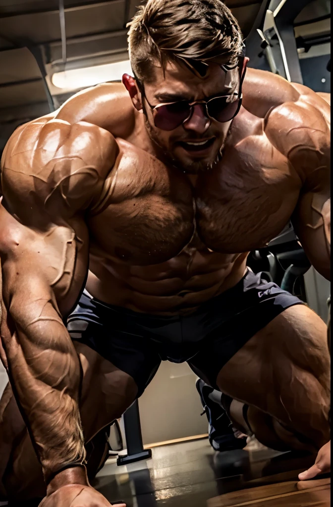 Low - Angle、get down on all fours、Cross your arms in front of your body、Open your mouth:1.2,Muscle gym trainer, Muscularの体, Huge chest and arms, (Bulk), anger. sunglasses、eyeに見える静脈、Tentacles wrapping around the body、Tentacle entanglement、The tentacles penetrate deep into the clothes、Masseter region、well done、30 years old、underwear、Rugby player、wild、Chubby、(Muscular)、eye、male、Short-haired、Fade Cut、Hairy armpits、only、とてもmaleらしい、male性的な、darkness、darkness、angerの表情、Through clenched teeth、Chest tattoo、,Be confident,Strong physique,Dominant,erotic,Charisma, Provocative,Attractive appearance,Pay attention to facial features,Accentuate your muscles and physique,There is a lot of smoke coming out of the body.., Muscular々,Cross your arms in front of your body、Sunburned skin、Sharp Nose、get down on all fours、
