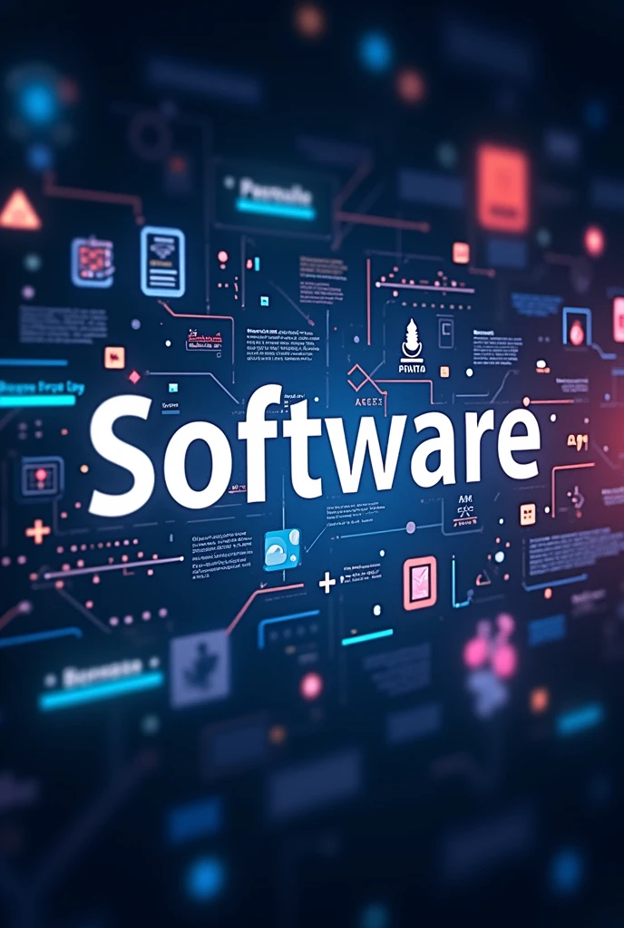 Software development banner And horizontal, show name of software development and technologies