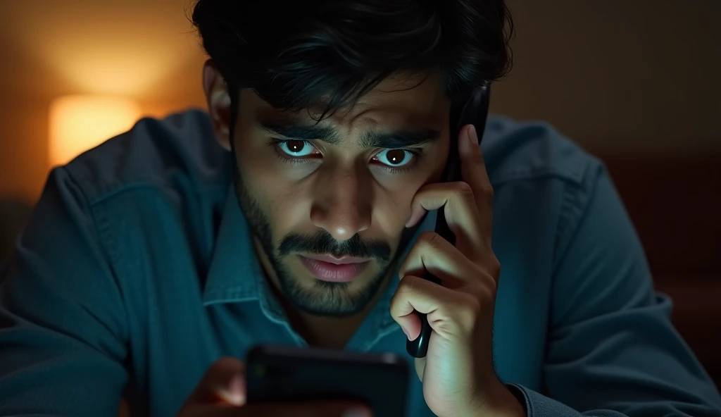 Rahul answers the call; it’s their neighbor, speaking in a hurried and worried tone, warning them not to open the door.