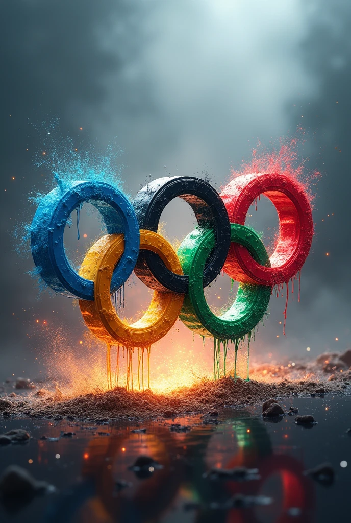 I want to recreate the symbol of the Olympics in a creative way