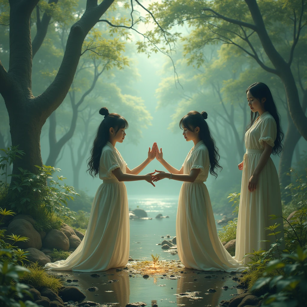 Teenage Twins. Law Law Things. Asian woman with long hair