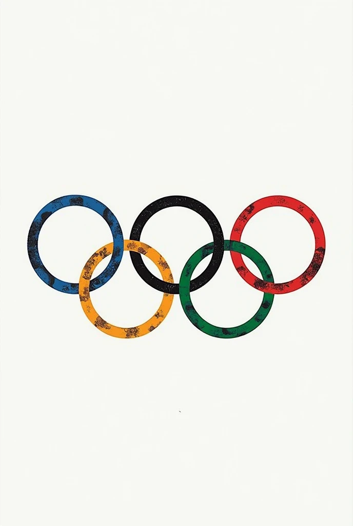 recreate the symbol of the Olympics with some creative print
