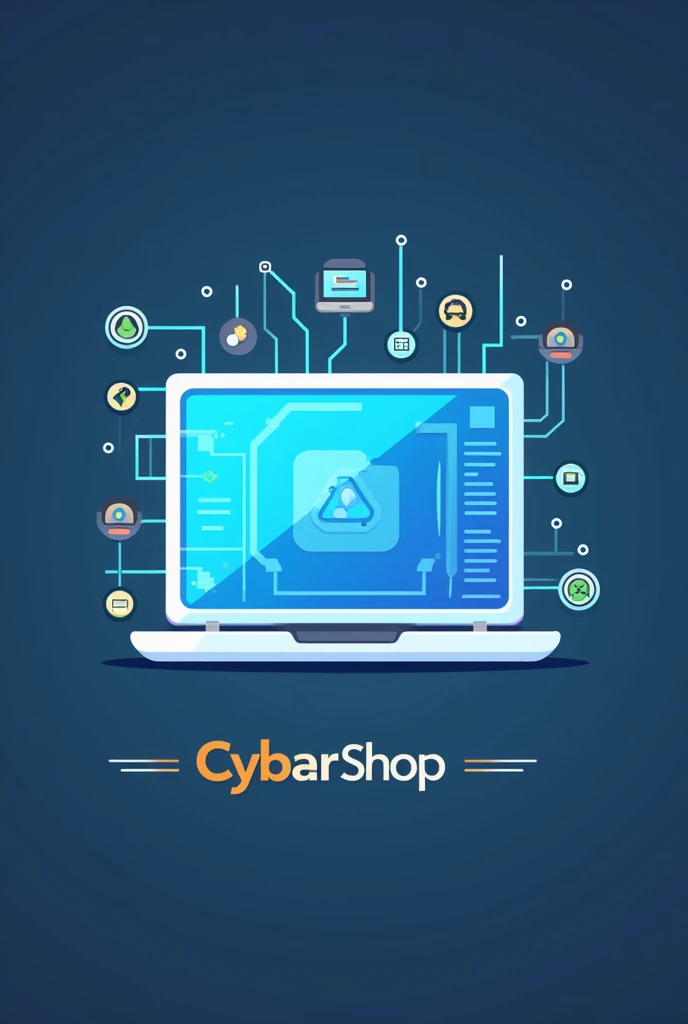 Can you create a logo for me for a cyber shop for printing, copying, scanning and school work? 